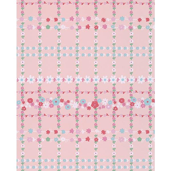 Eijffinger by Brewster 359034 Belina Light Pink Flower Check Wallpaper