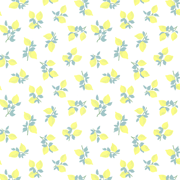 Eijffinger by Brewster 359162 Citron Off-White Juicy Lemon Wallpaper