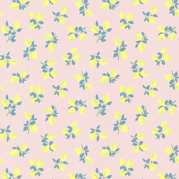 Eijffinger by Brewster 359163 Citron Soft Pink Juicy Lemon Wallpaper
