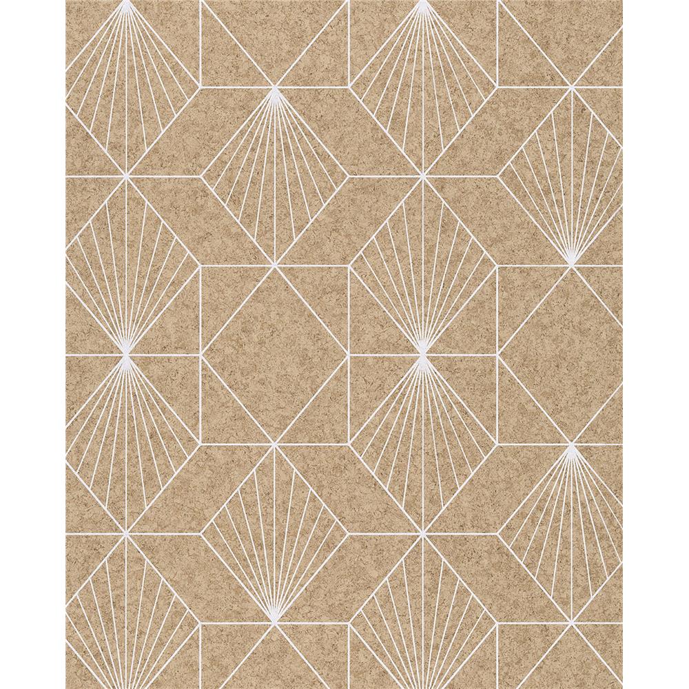 Eijffinger by Brewster 366081 Geonature Halcyon Neutral Geometric Wallpaper
