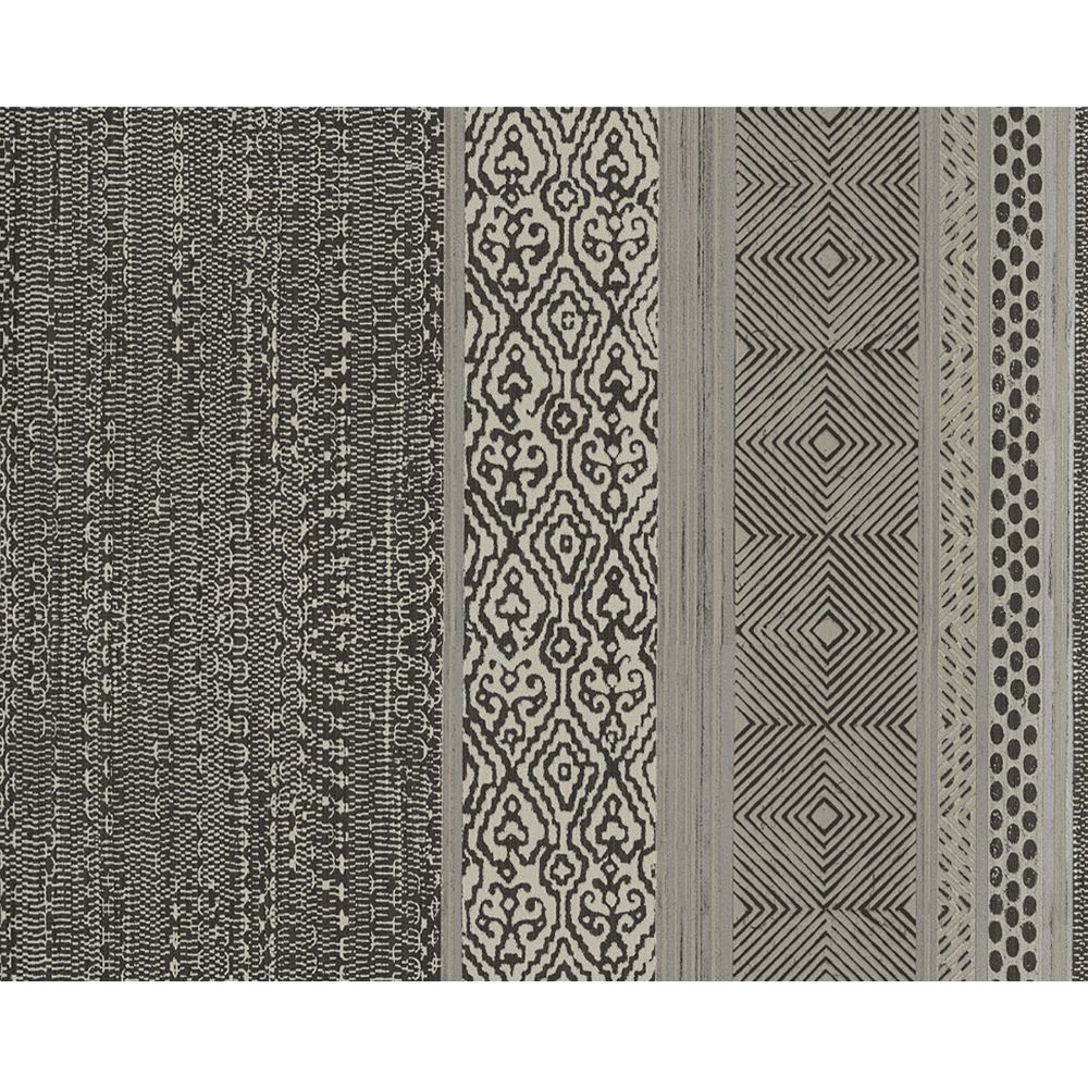 Eijffinger by Brewster 376023 Setif Taupe Stripe Wallpaper
