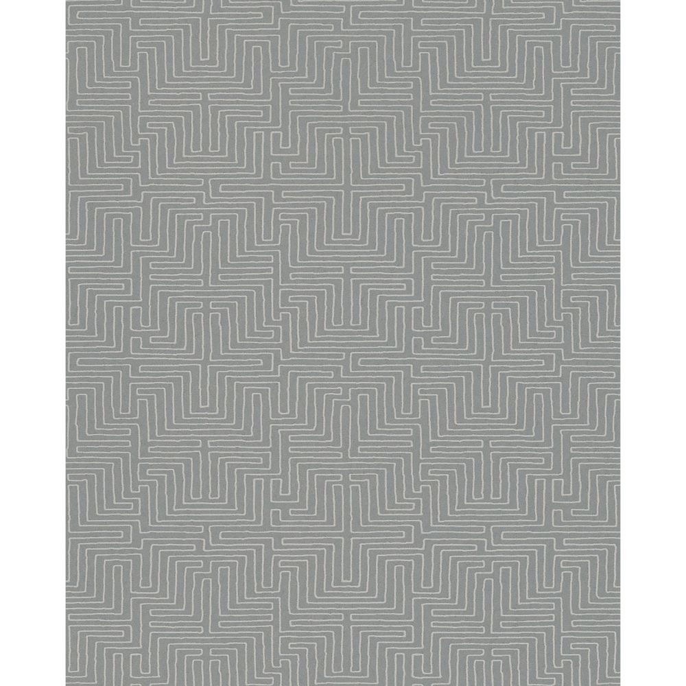 Eijffinger by Brewster 376068 Kairo Grey Geometric Wallpaper