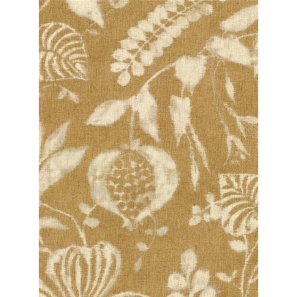 Eijffinger by Brewster 391502 Arvada Mustard Botanical Wallpaper