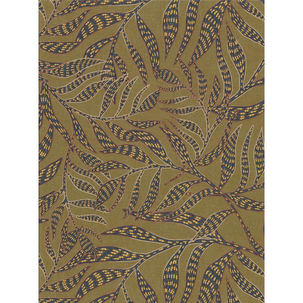 Eijffinger by Brewster 391551 Montrose Olive Leaves Wallpaper