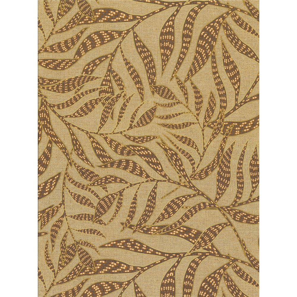 Eijffinger by Brewster 391555 Montrose Coffee Leaves Wallpaper