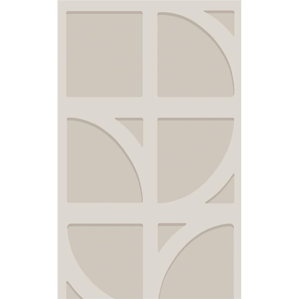 Eijffinger by Brewster 395802 Shapes Silver Curved Trellis Wallpaper