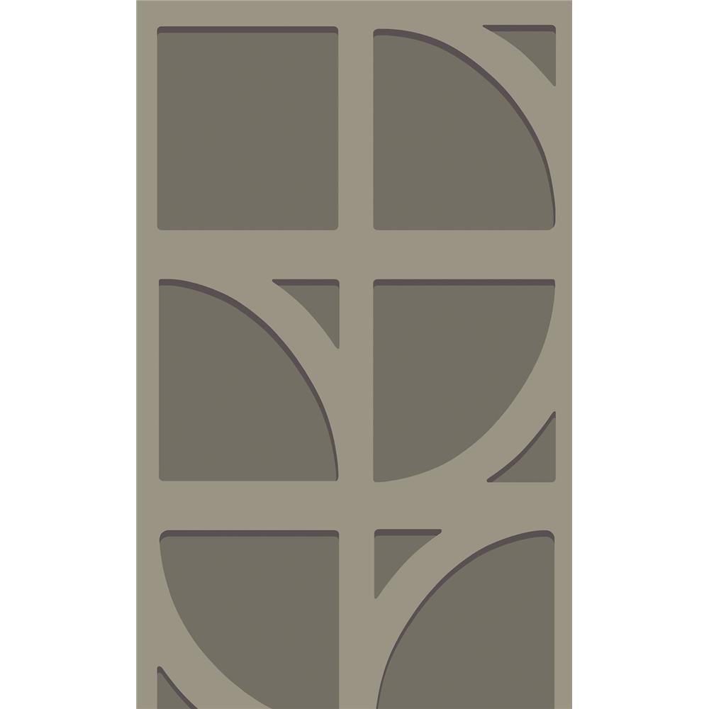 Eijffinger by Brewster 395804 Shapes Dark Grey Curved Trellis Wallpaper