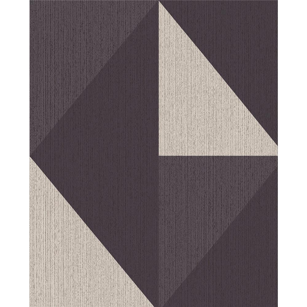 Eijffinger by Brewster 395823 Diamond Black Tri-Tone Geometric Wallpaper