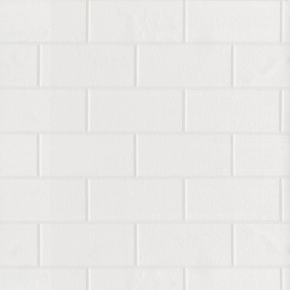 Brewster 4000-21399 Galley White Subway Tile Paintable Wallpaper