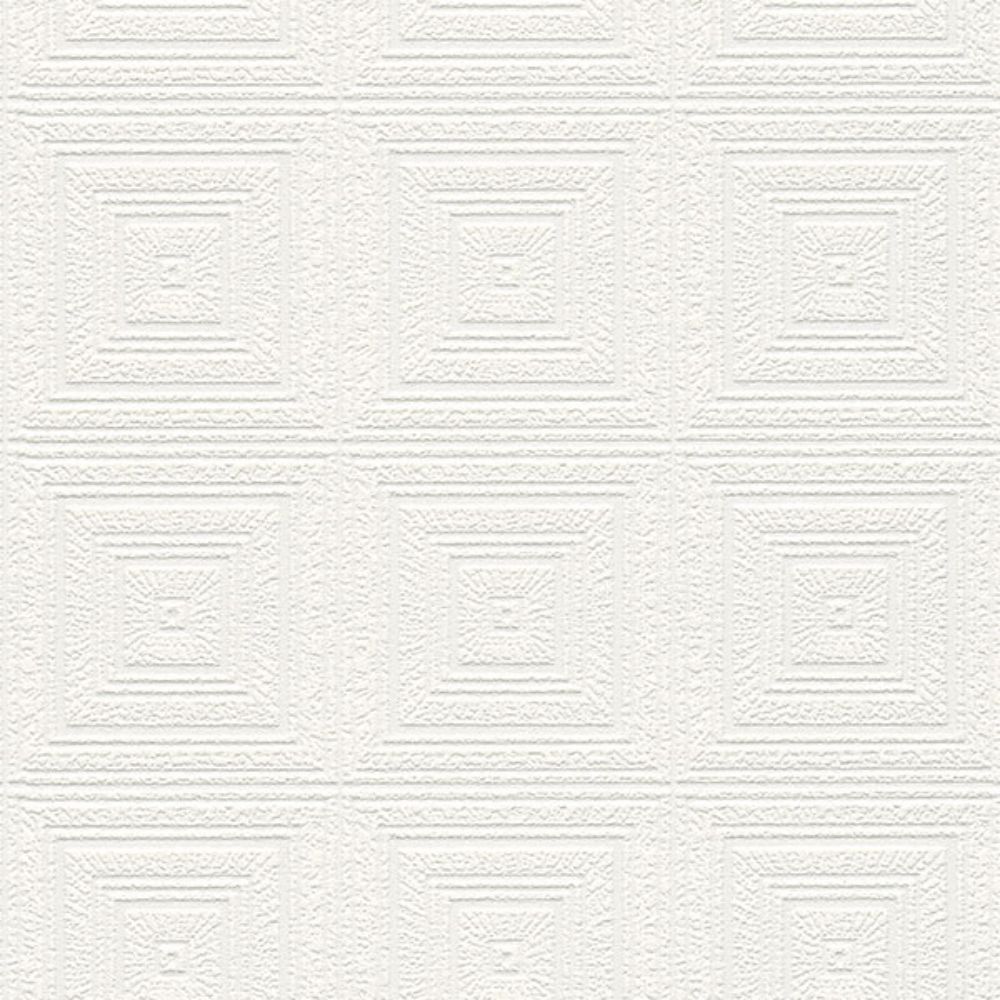 Brewster 4000-6640-13 Wright White Tin Paintable Wallpaper