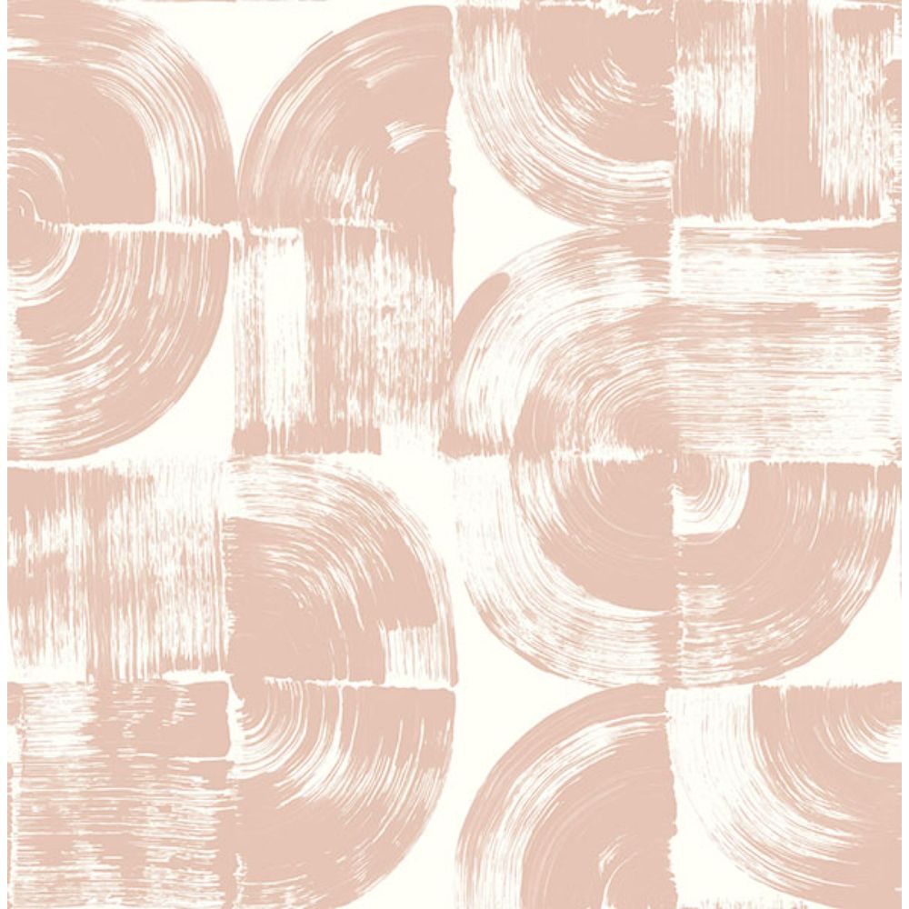 A-Street Prints by Brewster 4014-26405 Giulietta Blush Painterly Geometric Wallpaper