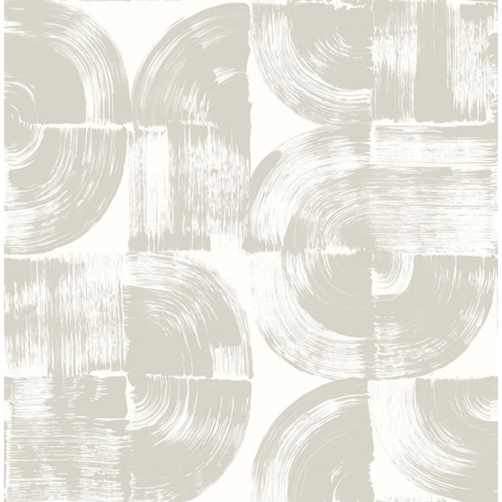 A-Street Prints by Brewster 4014-26406 Giulietta Light Grey Painterly Geometric Wallpaper