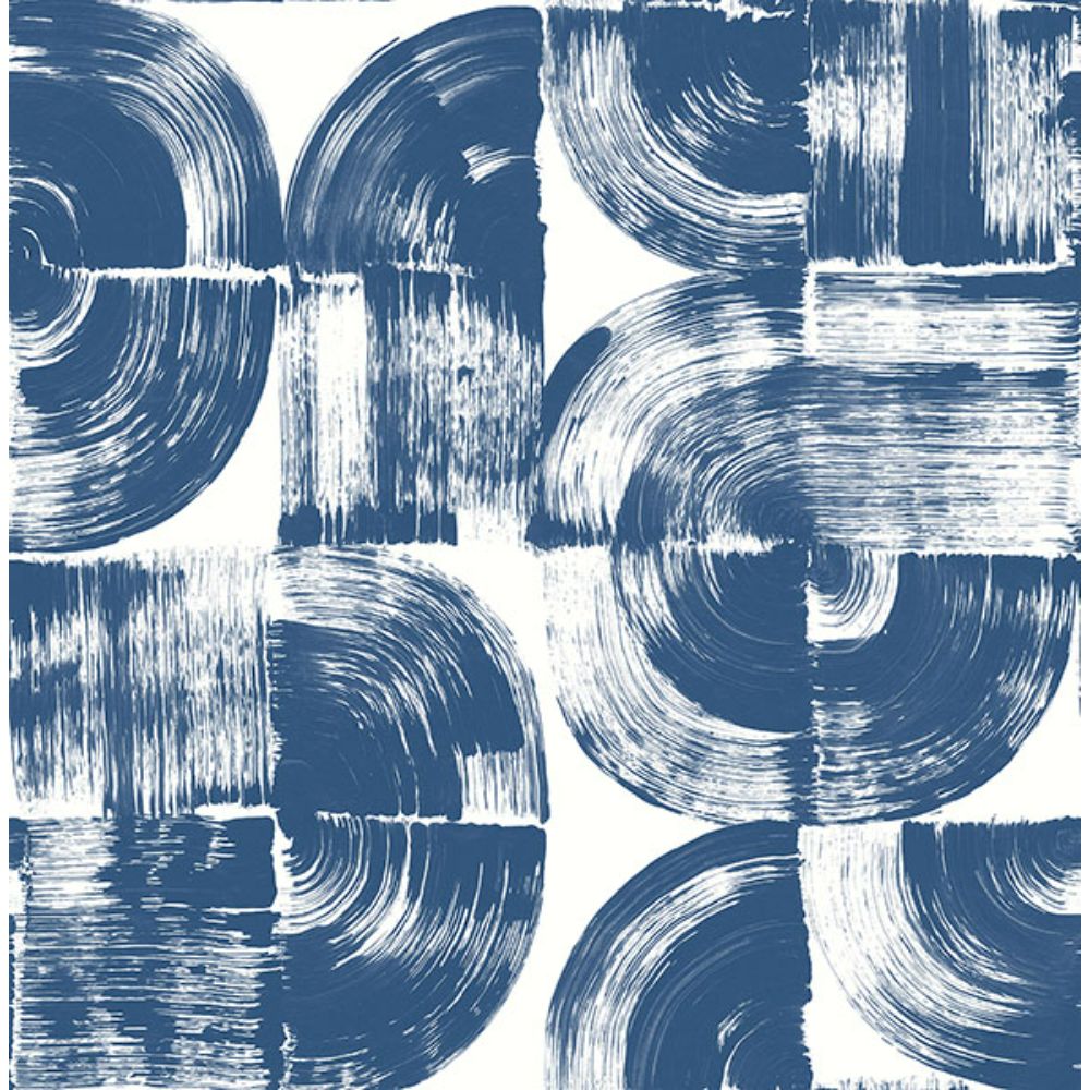 A-Street Prints by Brewster 4014-26407 Giulietta Blue Painterly Geometric Wallpaper