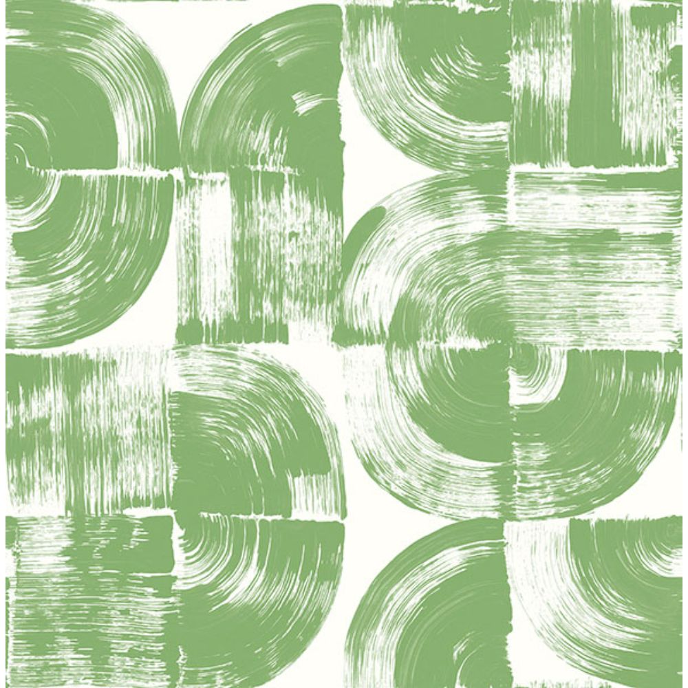 A-Street Prints by Brewster 4014-26408 Giulietta Green Painterly Geometric Wallpaper