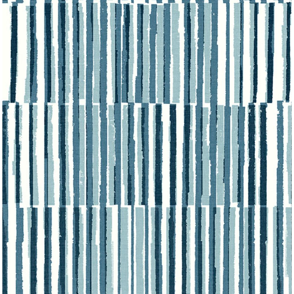 A-Street Prints by Brewster 4014-26414 Sabah Teal Stripe Wallpaper