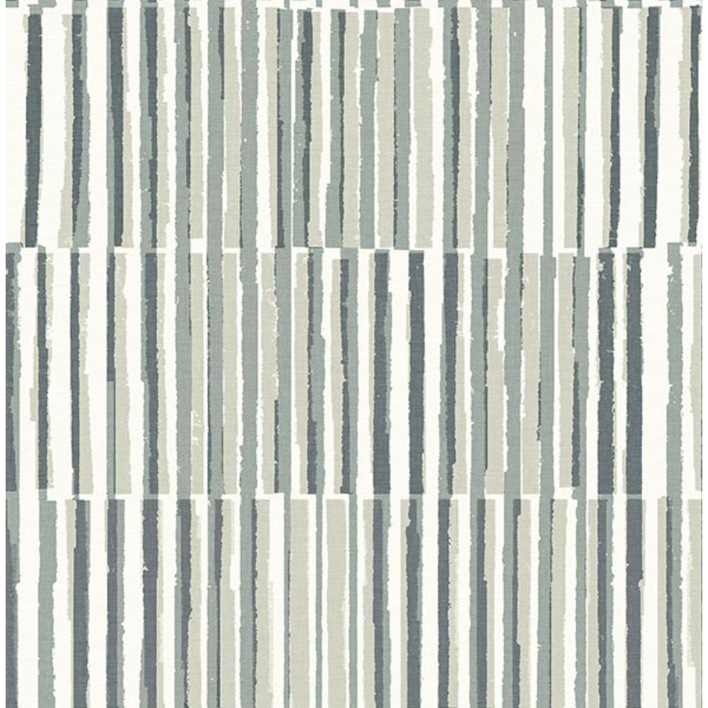 A-Street Prints by Brewster 4014-26415 Sabah Slate Stripe Wallpaper