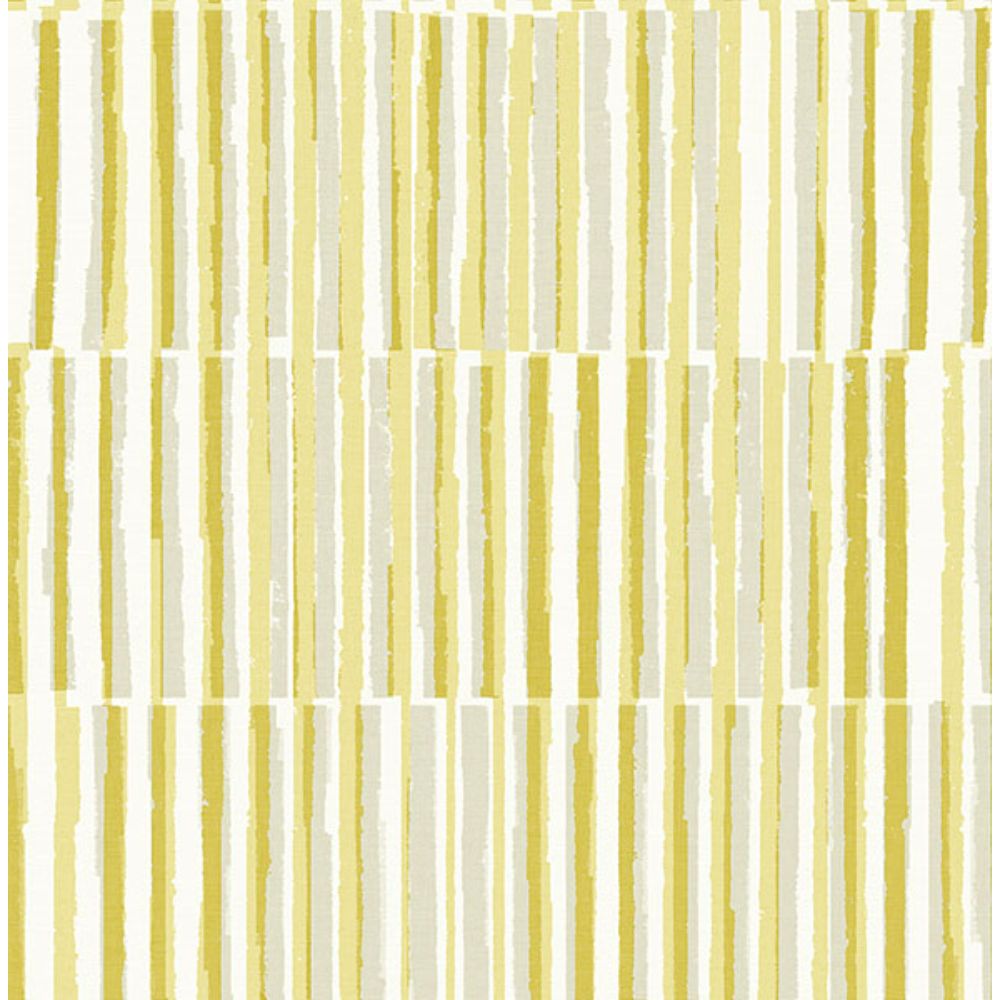 A-Street Prints by Brewster 4014-26416 Sabah Yellow Stripe Wallpaper