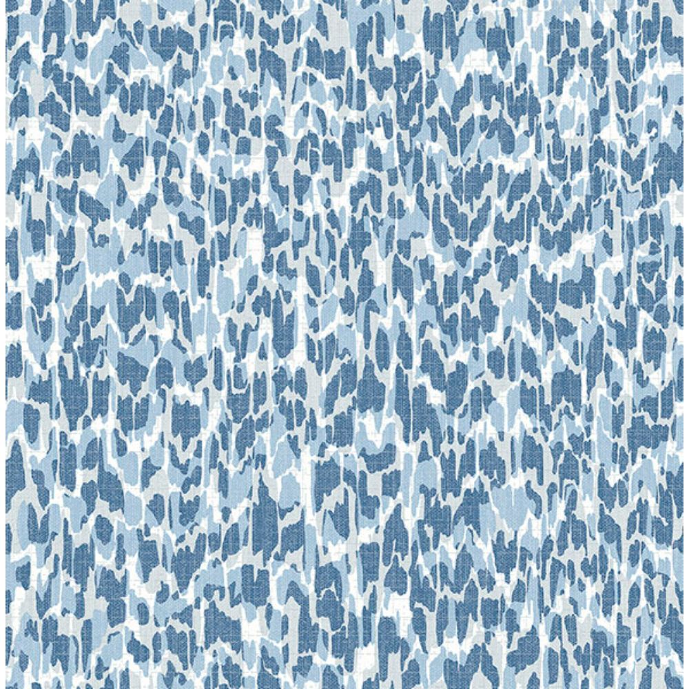 A-Street Prints by Brewster 4014-26431 Flavia Blue Animal Print Wallpaper