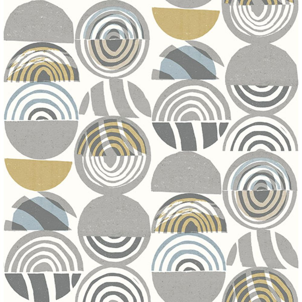 A-Street Prints by Brewster 4014-26443 Mahe Grey Mod Geometric Wallpaper