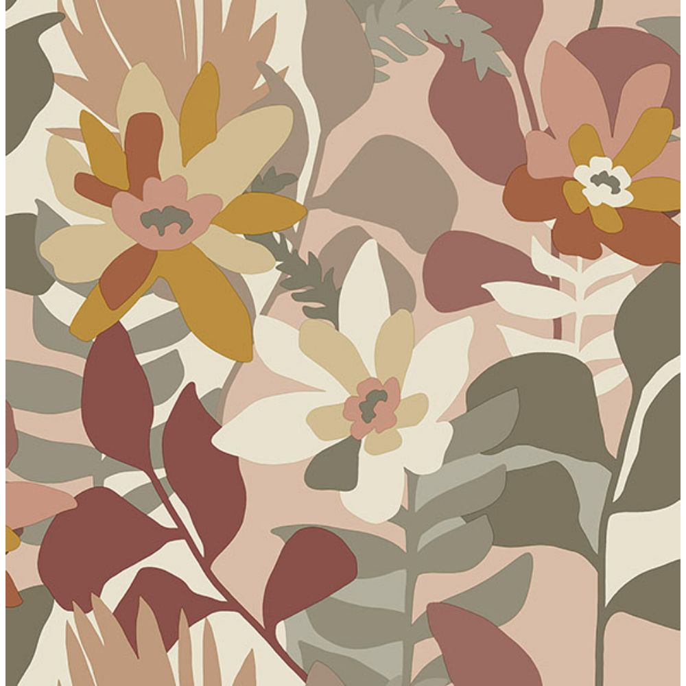 A-Street Prints by Brewster 4014-26455 Koko Rose Floral Wallpaper