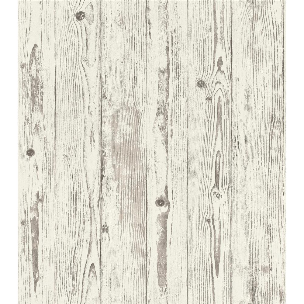 Advantage by Brewster 4015-427301 Albright White Weathered Oak Panels Wallpaper