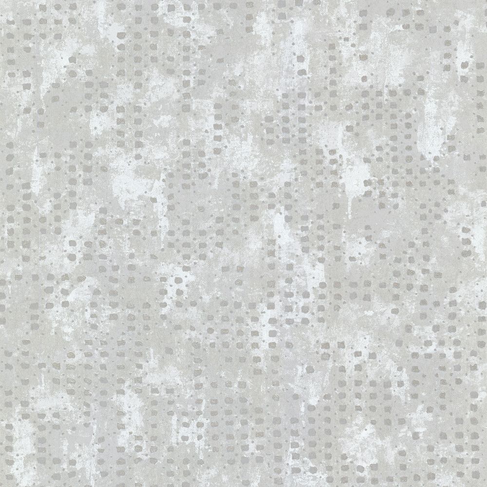 A-Street Prints by Brewster 4019-86414 Lustre Felsic Studded Cube Wallcovering in Silver