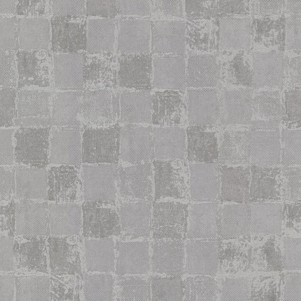 A-Street Prints by Brewster 4019-86421 Lustre Varak Checkerboard Wallcovering in Silver