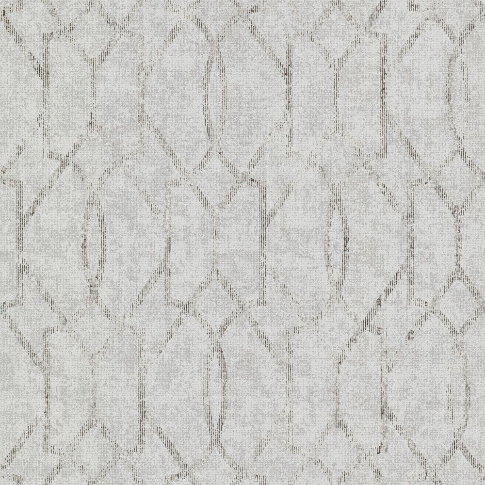 A-Street Prints by Brewster 4019-86452 Lustre Ziva Trellis Wallcovering in Platinum