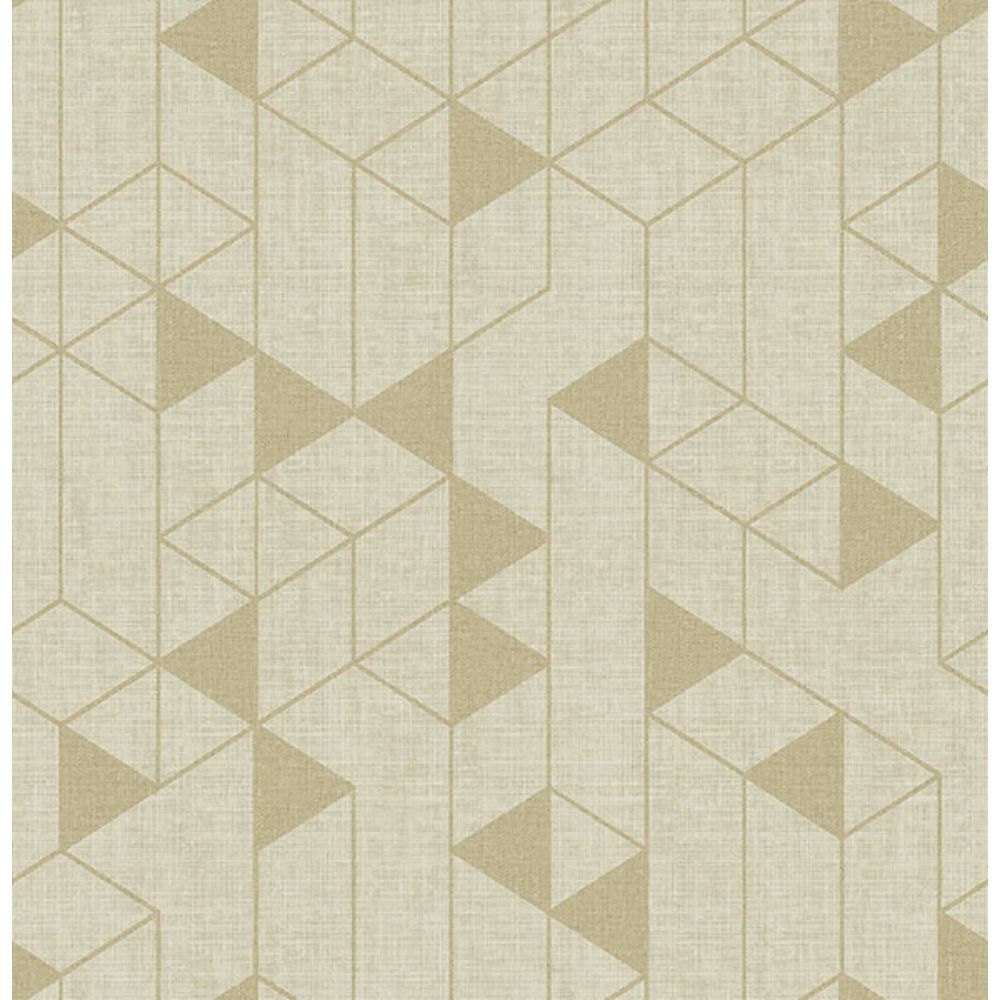 A-Street Prints by Brewster 4034-26772 Fairbank Gold Linen Geometric Wallpaper by Scott Living