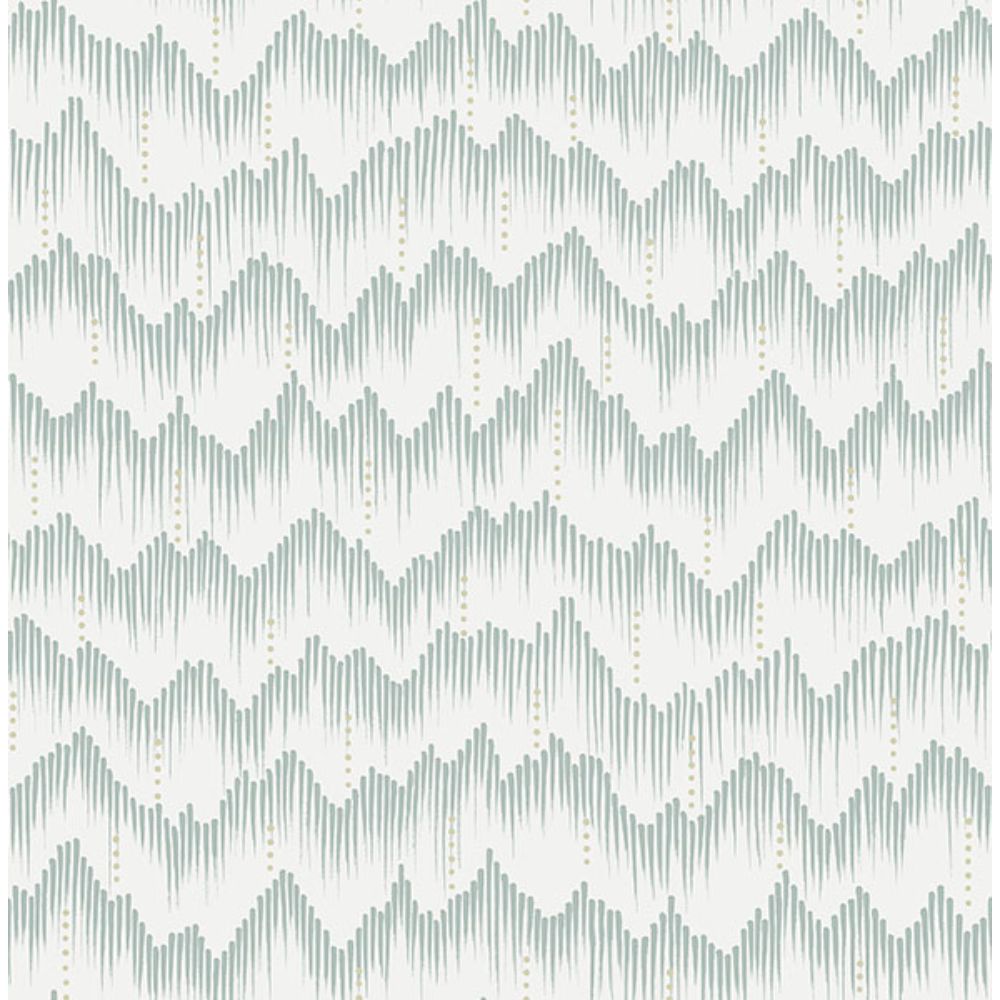 A-Street Prints by Brewster 4034-26776 Holmby Seafoam Brushstroke Zigzag Wallpaper by Scott Living