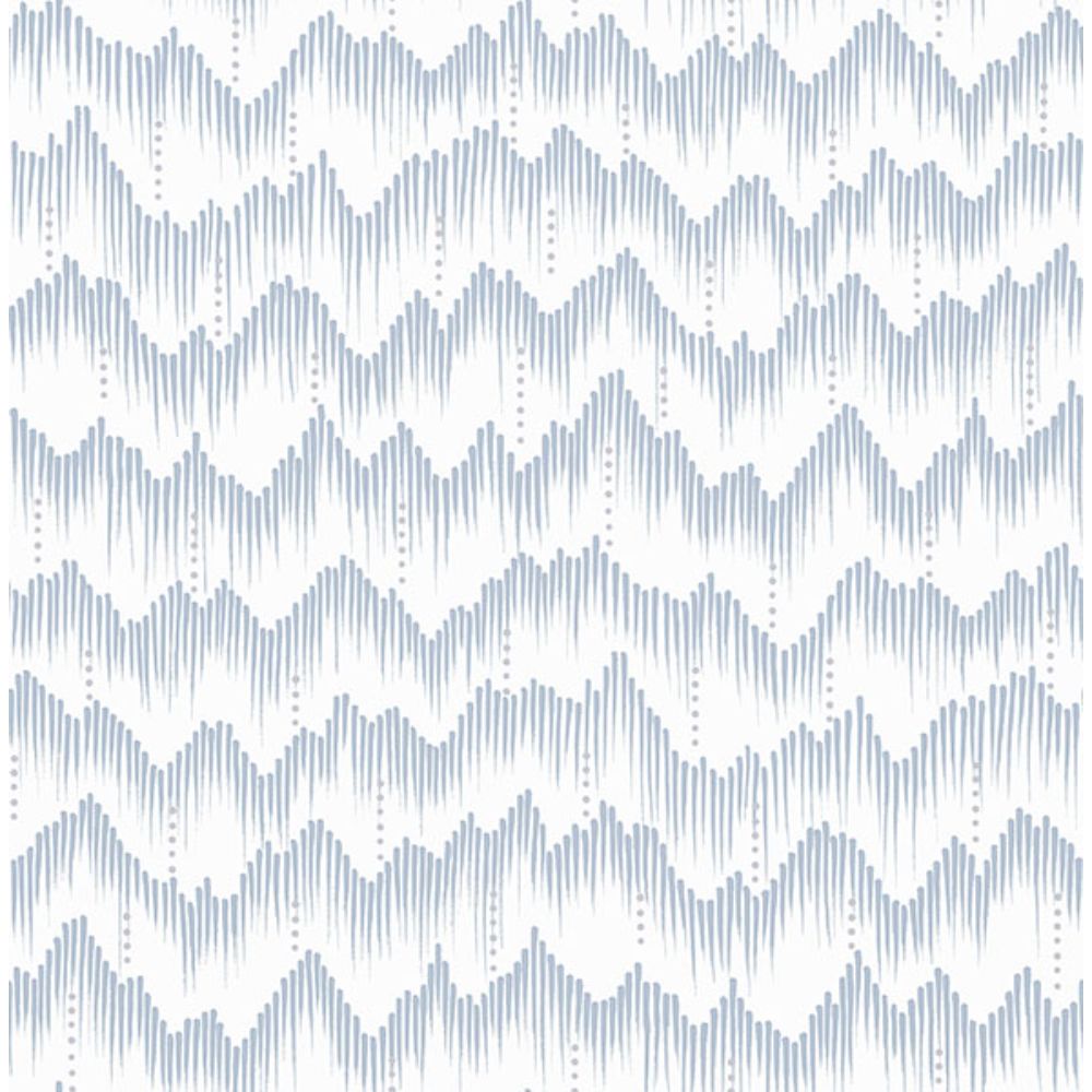 A-Street Prints by Brewster 4034-26777 Holmby Light Blue Brushstroke Zigzag Wallpaper by Scott Living
