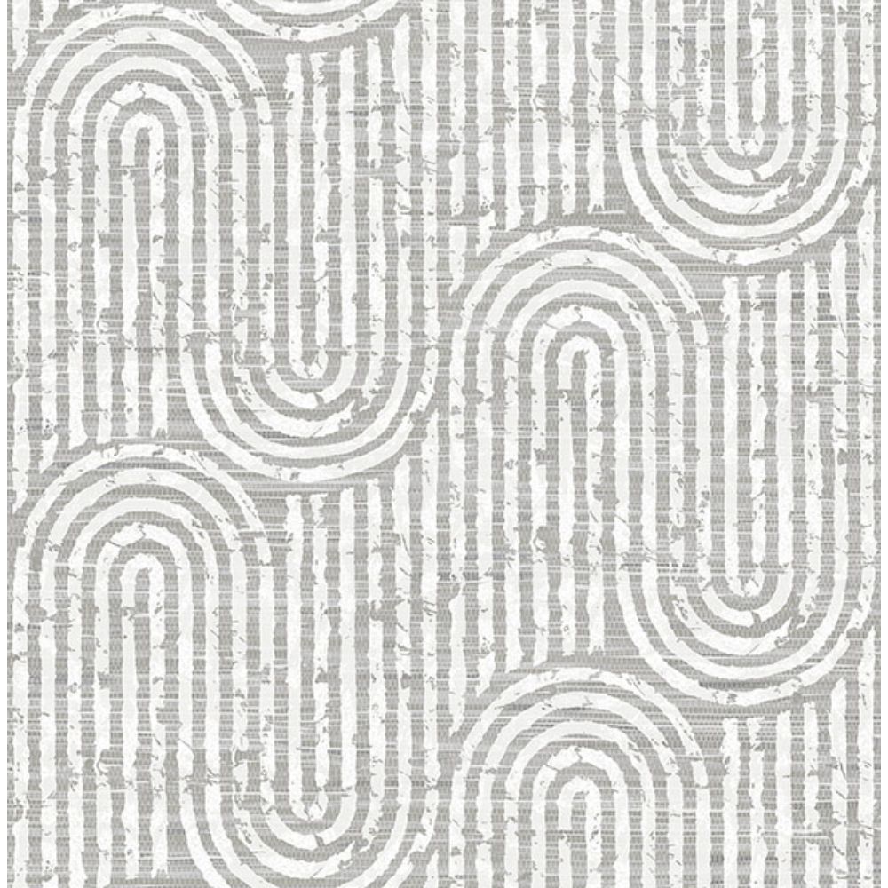 A-Street Prints by Brewster 4034-26785 Trippet Grey Zen Waves Wallpaper by Scott Living