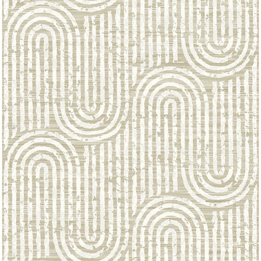 A-Street Prints by Brewster 4034-26786 Trippet Light Brown Zen Waves Wallpaper by Scott Living