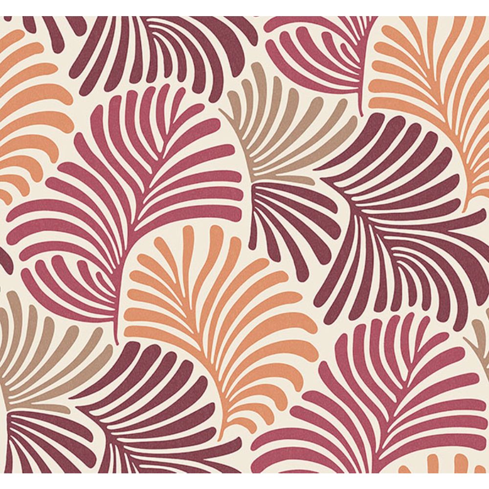A-Street Prints by Brewster 4034-72128 Trousdale Rasberry Fanning Flora Wallpaper by Scott Living