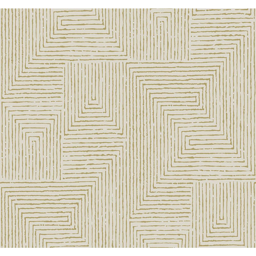 A-Street Prints by Brewster 4034-72142 Mortenson Gold Geometric Wallpaper by Scott Living