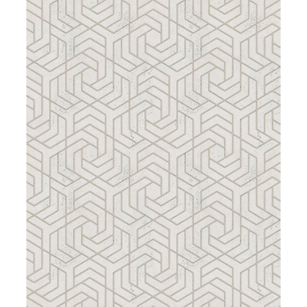 Advantage by Brewster 4035-32608 Tama Champagne Geometric Wallpaper