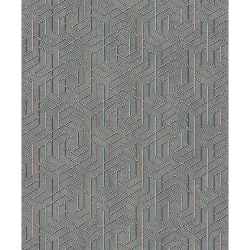 Advantage by Brewster 4035-32609 Tama Charcoal Geometric Wallpaper