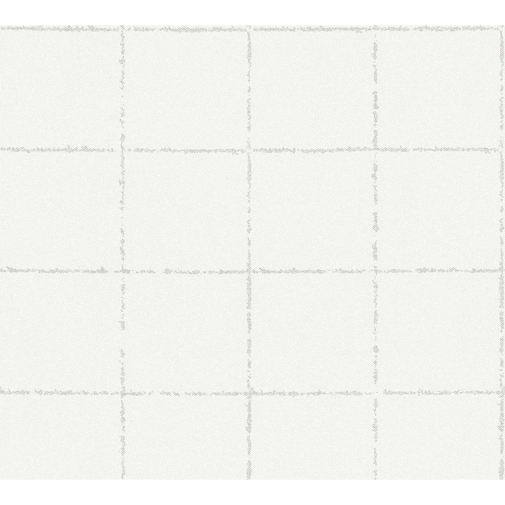 Advantage by Brewster 4035-37551-5 Kishi White Tile Wallpaper