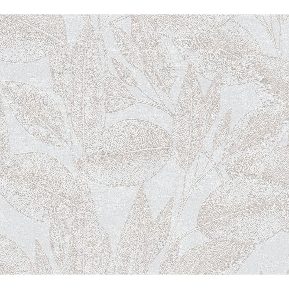 Advantage by Brewster 4035-37836-1 Suki Cream Leaves Wallpaper