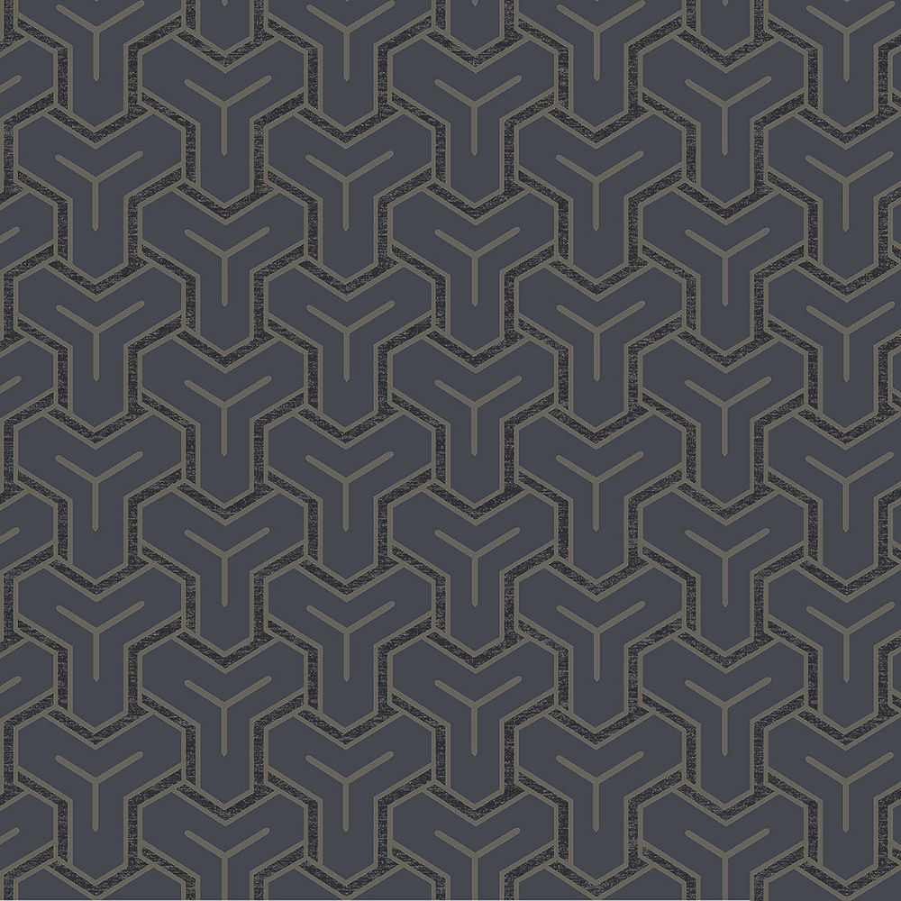Advantage by Brewster 4041-26201 Gautier Blue Tessellate Wallpaper