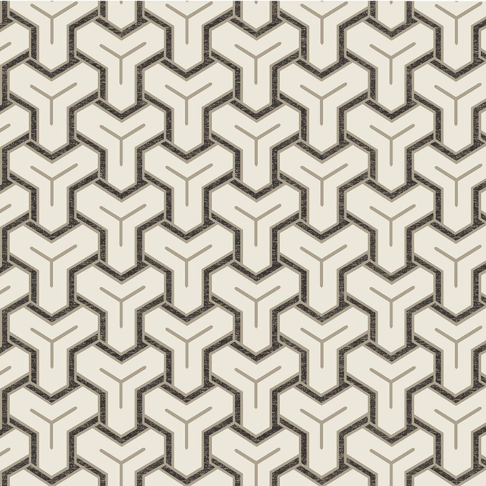Advantage by Brewster 4041-26207 Gautier Cream Tessellate Wallpaper