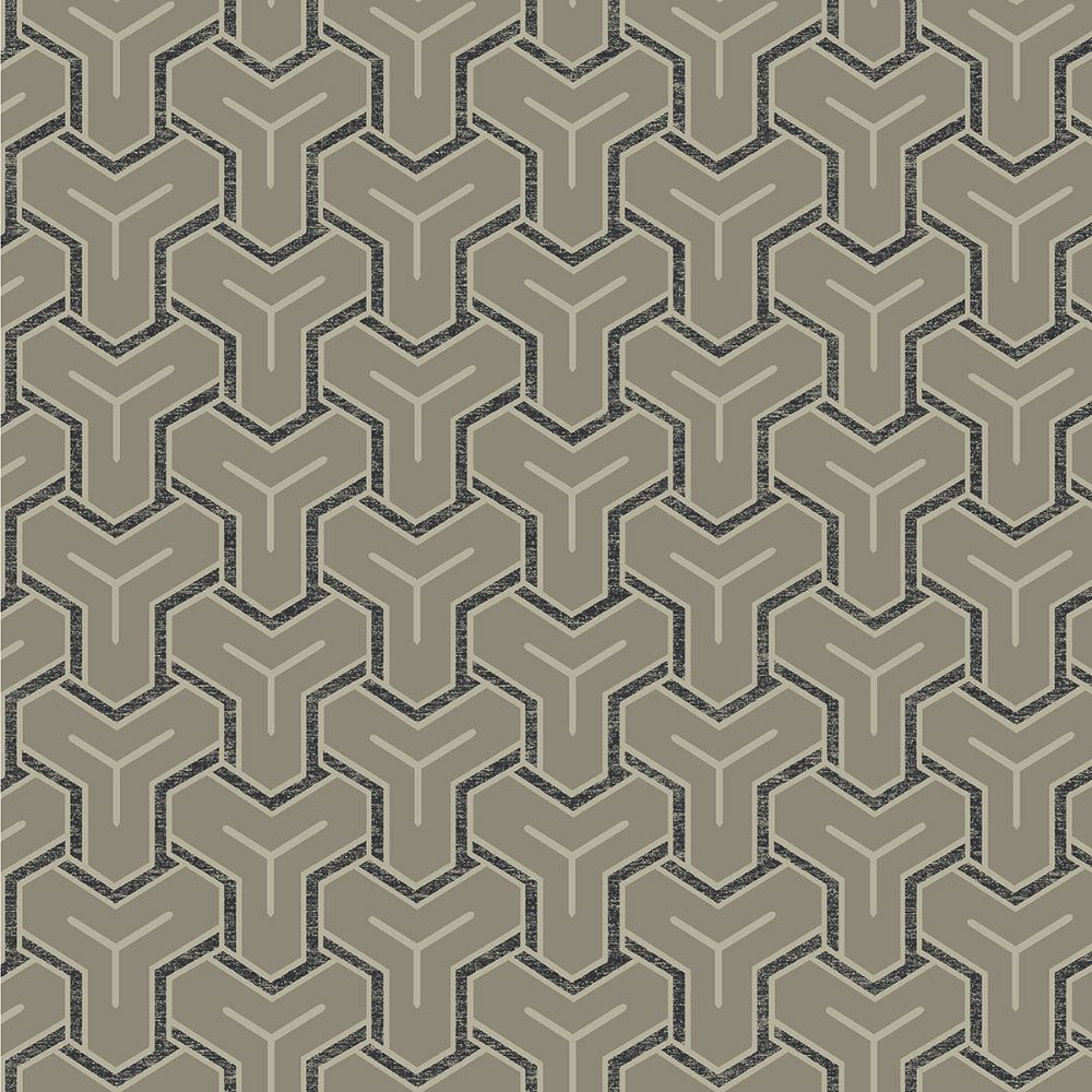 Advantage by Brewster 4041-26208 Gautier Silver Tessellate Wallpaper