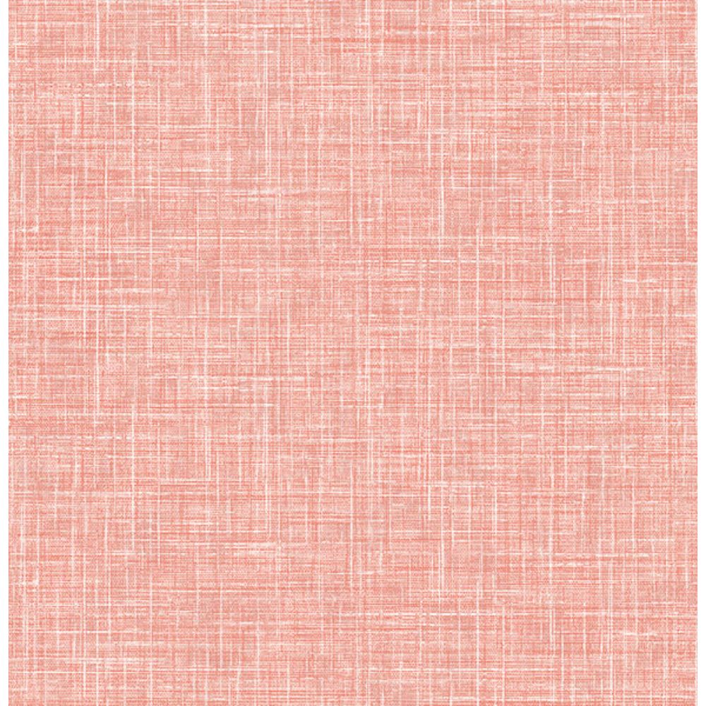 A-Street Prints by Brewster 4046-26355 Emerson Coral Linen Wallpaper