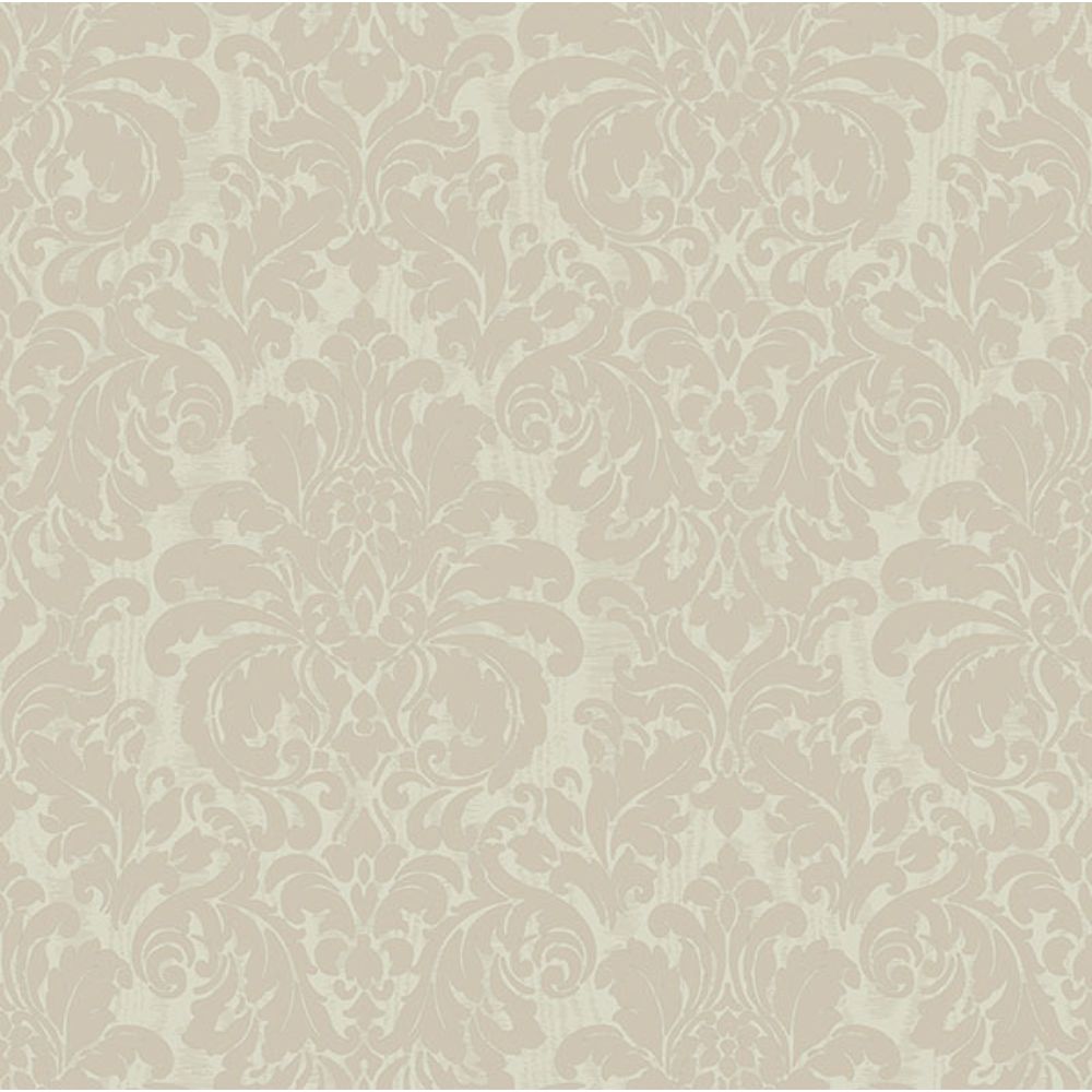 Sirpi by Brewster 4058-24803 Betina Cream Damask Wallpaper