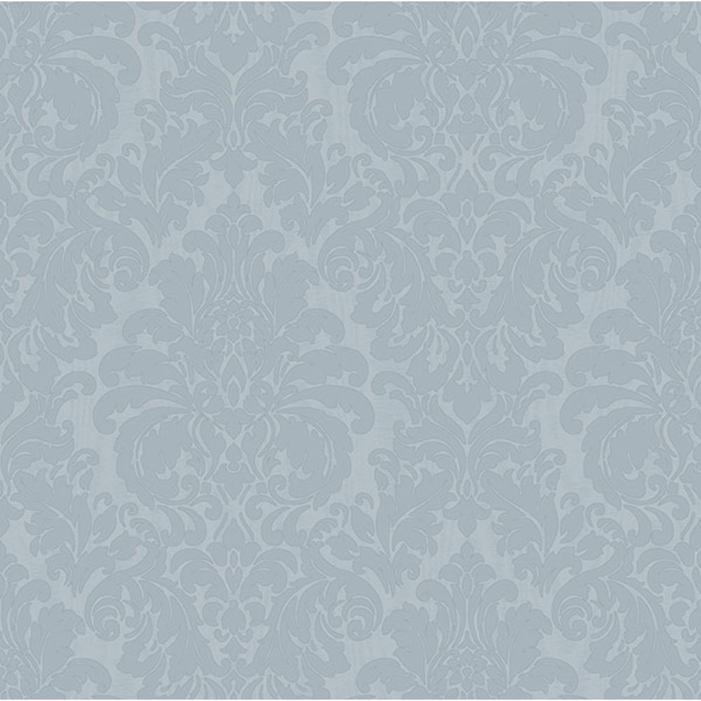 Sirpi by Brewster 4058-24806 Betina Light Blue Damask Wallpaper