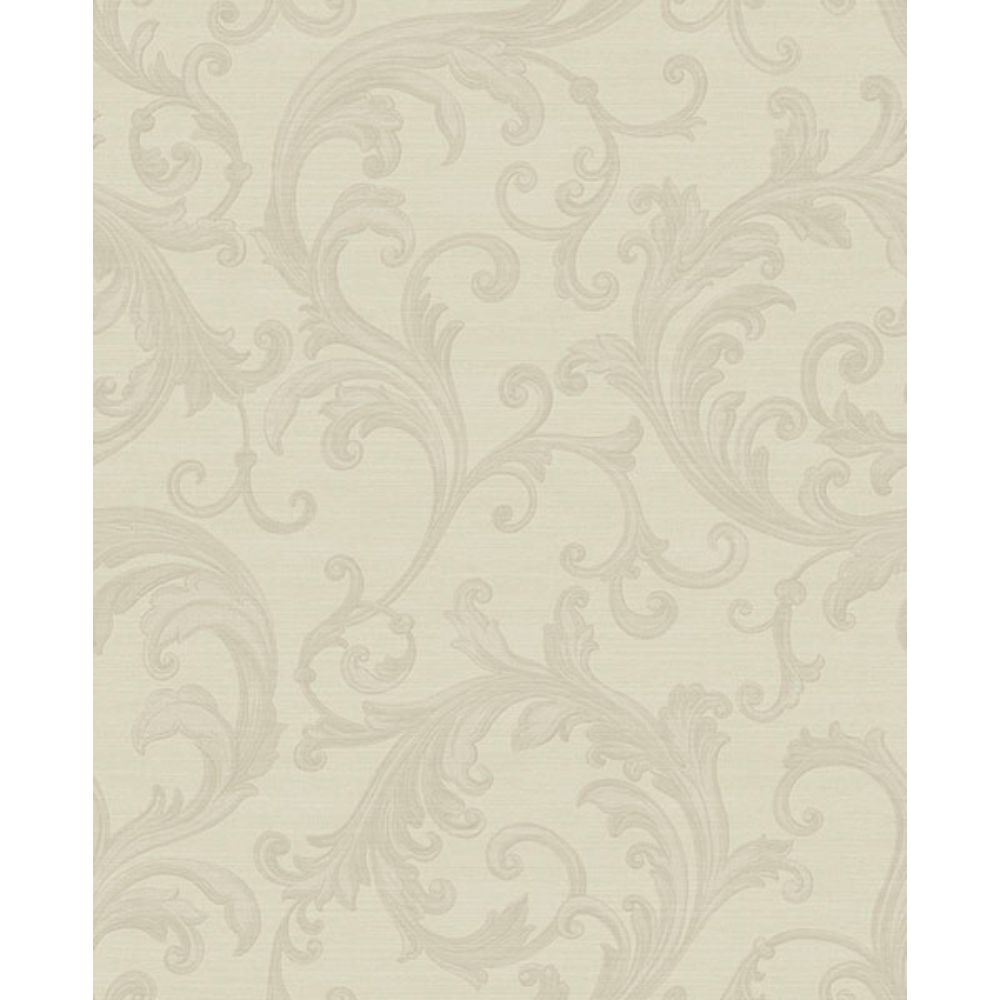 Sirpi by Brewster 4058-24832 Noemi Cream Acanthus Wallpaper