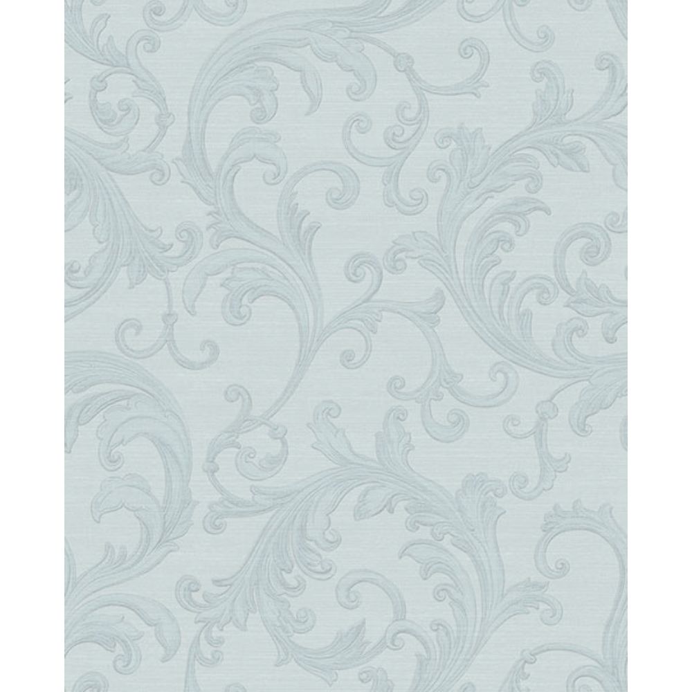 Sirpi by Brewster 4058-24836 Noemi Light Blue Acanthus Wallpaper