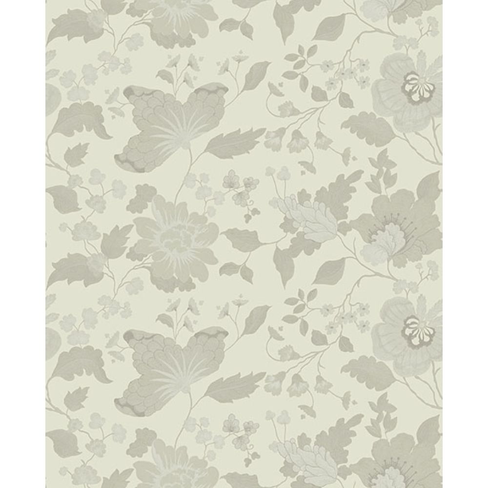 Sirpi by Brewster 4058-24844 Vittoria White Floral Wallpaper