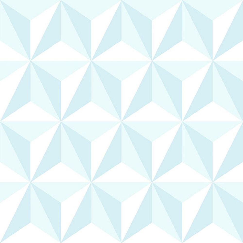 Chesapeake by Brewster 4060-138912 Adella Sky Blue Geometric Wallpaper