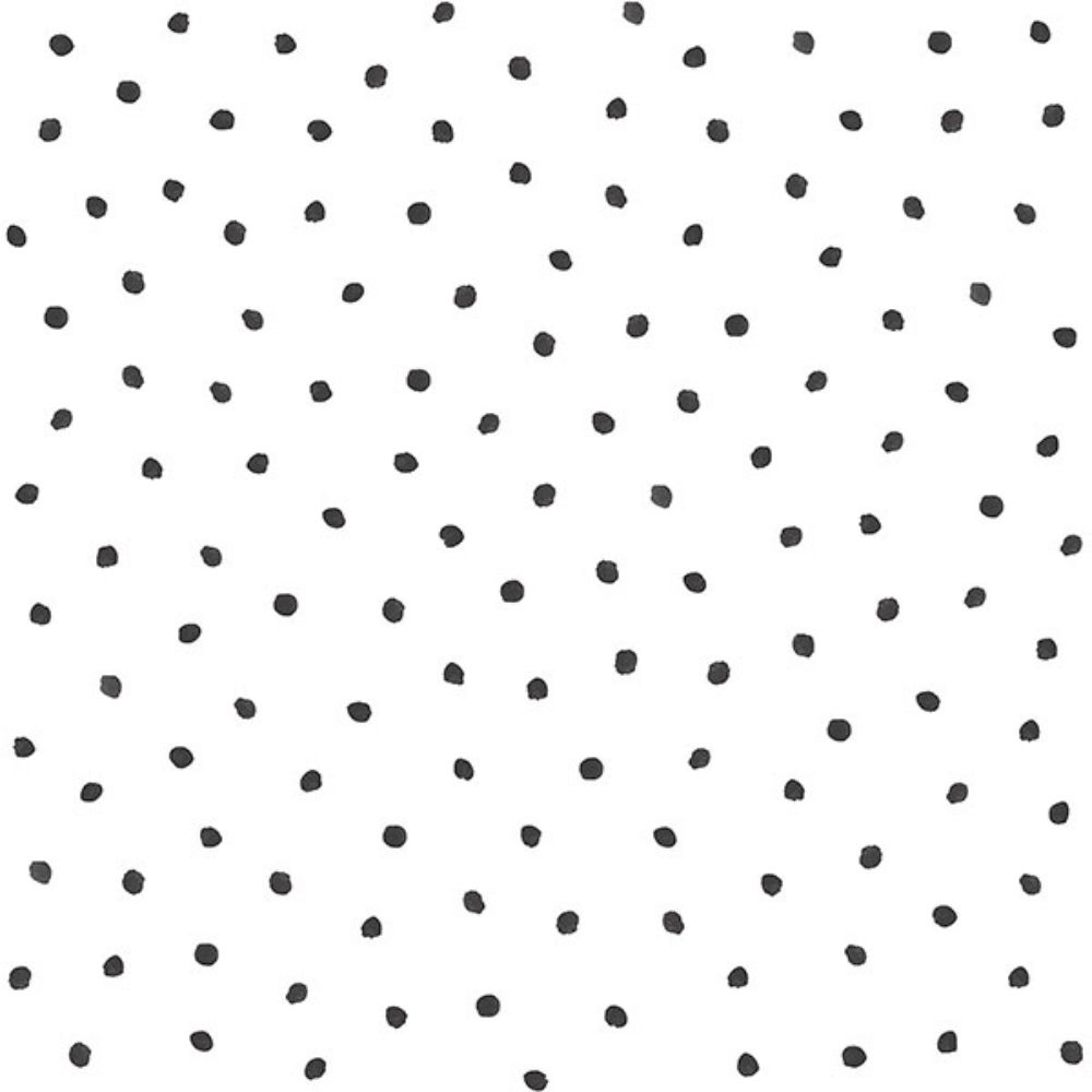 Chesapeake by Brewster 4060-138934 Pixie Black Dots Wallpaper